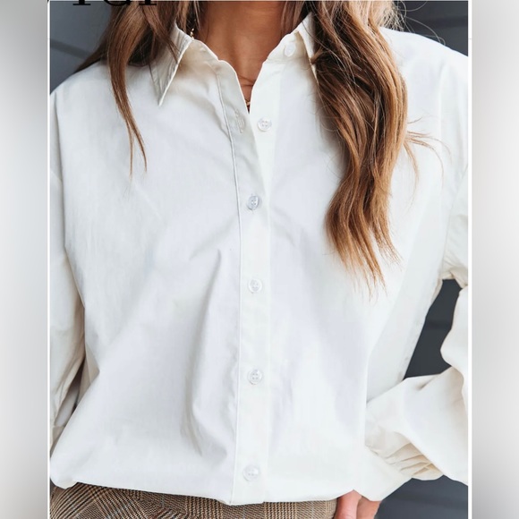 NTW! Vici Cotton Button Down Top - Picture 3 of 9